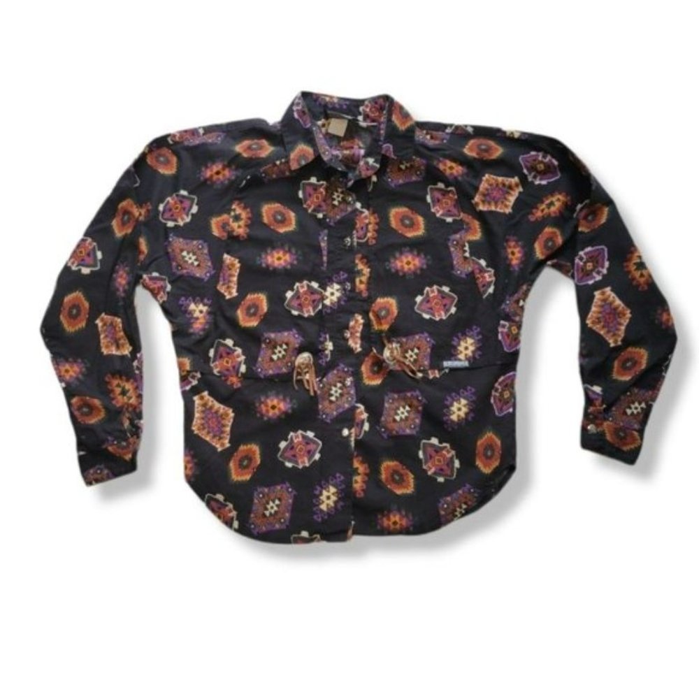 Rough Riders Vintage Style Western  Button up Shirt